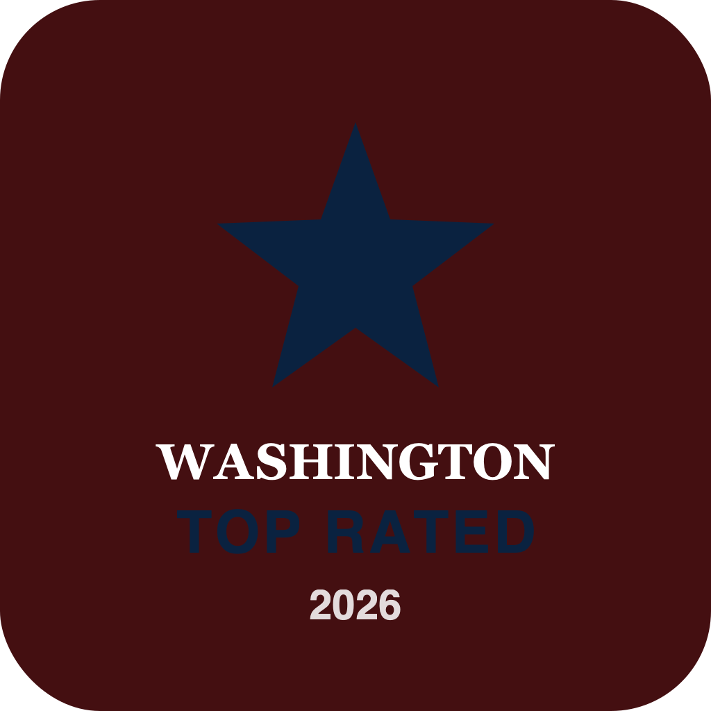 Top Rated Washington 2026 square badge